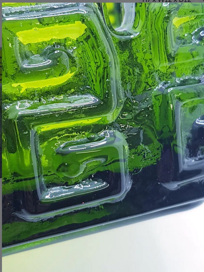 Green Glass Block Ashtray by Tamara Aladin for Riihimaen Lasi Oy