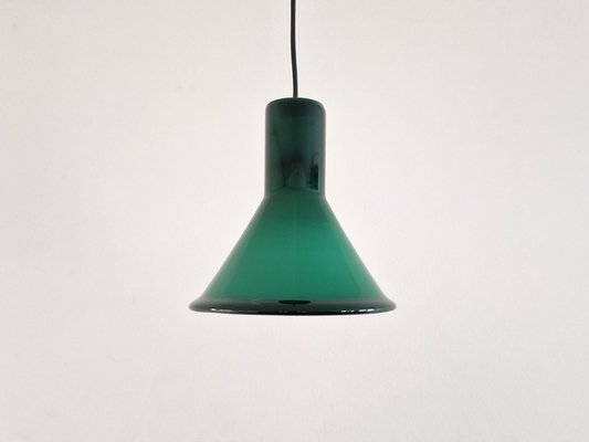 Green Glass Mini P&t Pendant Lamp by Michael Bang for Holmegaard, Denmark, 1970s-NV-1744068