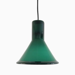 Green Glass Mini P&t Pendant Lamp by Michael Bang for Holmegaard, Denmark, 1970s-NV-1744068