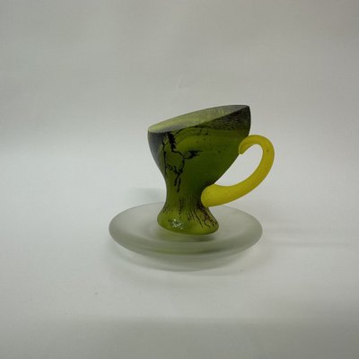 Green Glass Teacup by Kjell Engman for Kosta Boda, Sweden, 1980s-BGP-1764885