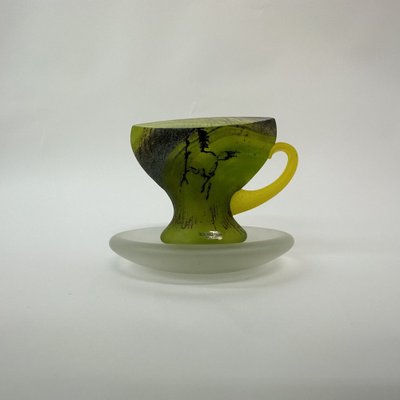 Green Glass Teacup by Kjell Engman for Kosta Boda, Sweden, 1980s-BGP-1764885