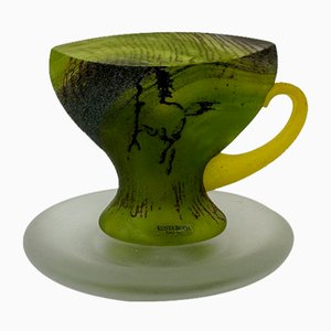 Green Glass Teacup by Kjell Engman for Kosta Boda, Sweden, 1980s-BGP-1764885