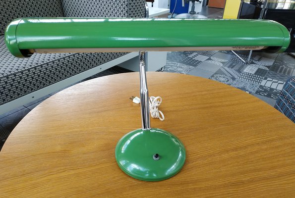 Green Gooseneck Desk Lamp from Keystone, USA, 1950s-QUC-962600