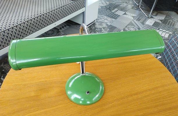 Green Gooseneck Desk Lamp from Keystone, USA, 1950s-QUC-962600