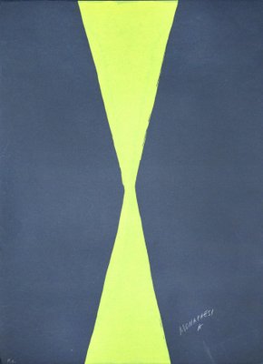 Green Hourglass - 20th Century - Sante Monachesi - Serigraph - Contemporary-ZCI-755044