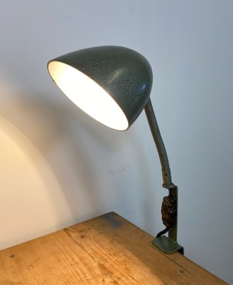 Green Industrial Bakelite Gooseneck Table Lamp, 1960s-CGF-1179133