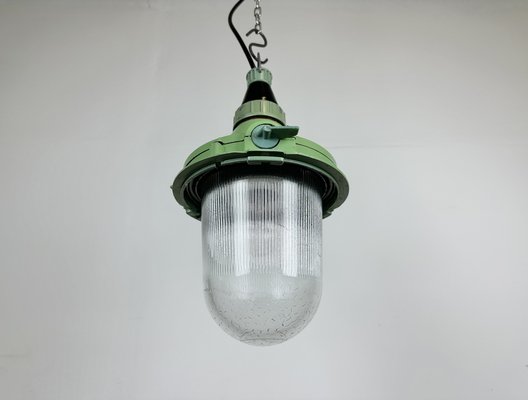 Green Industrial Pendant Light, Soviet Union, 1960s-CGF-1408497