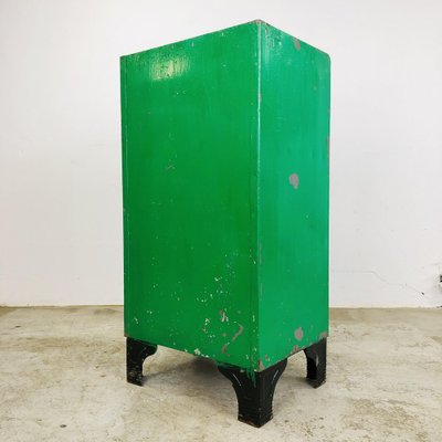 Green Industrial Steel Workshop Cabinet, 1930s-LCQ-1403556