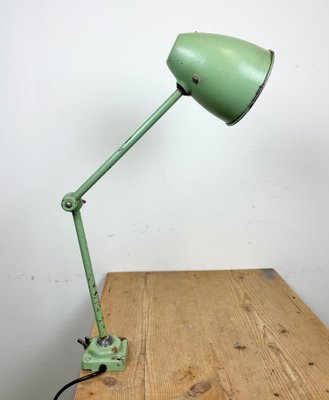 Green Industrial Workshop Table Lamp, 1960s-CGF-1438739