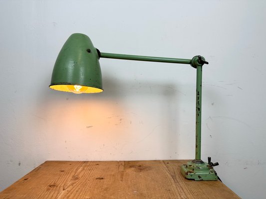 Green Industrial Workshop Table Lamp, 1960s-CGF-1438739