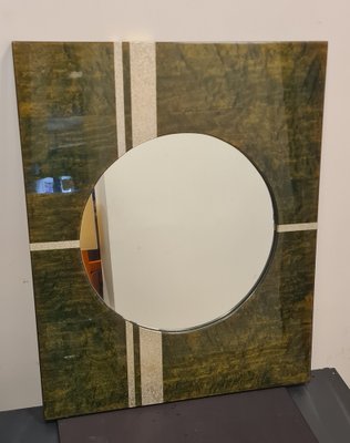 Green Lacquered Mirror, 1970s-RPW-1791878