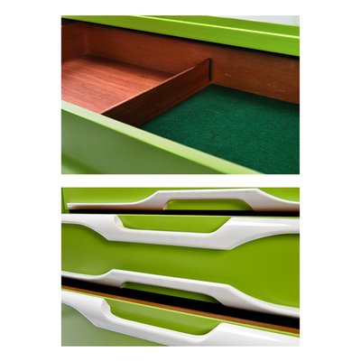 Green Lacquered Sideboard, 1970s-NQ-568938