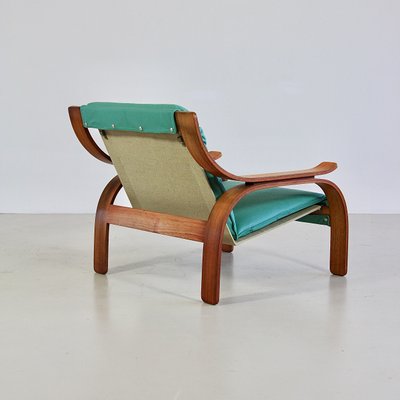 Green Leather Armchairs by Marco Zanuso for Arflex, 1960s, Set of 2-INL-726642