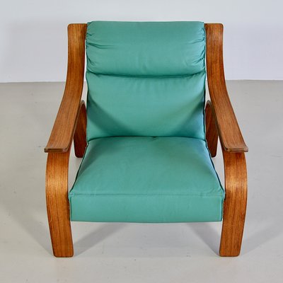 Green Leather Armchairs by Marco Zanuso for Arflex, 1960s, Set of 2-INL-726642