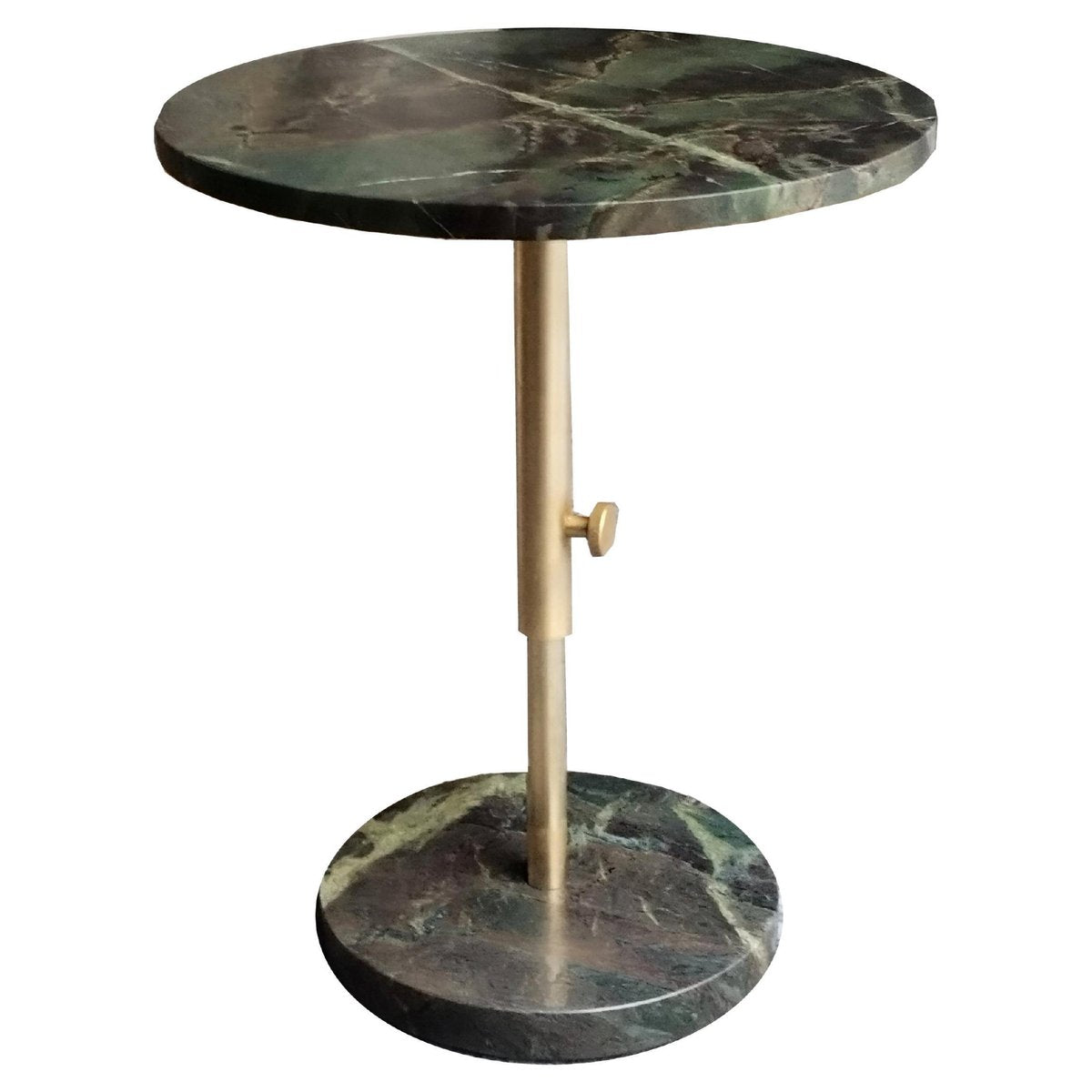 Green Marble and Brass Drink Table, 1990s