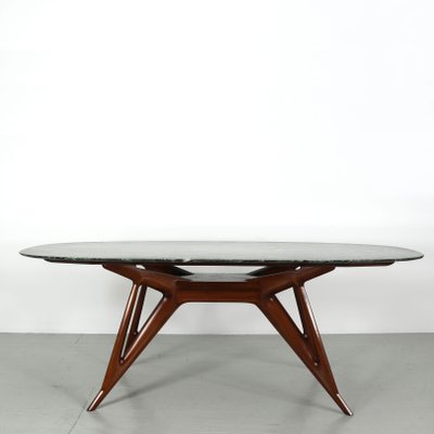 Green Marble Top Dining Table, Italy, 1950s-AA-1146077