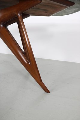 Green Marble Top Dining Table, Italy, 1950s-AA-1146077