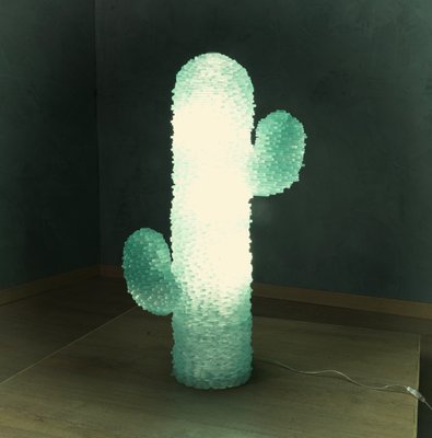 Green Murano Cactus Art Glass Round Floor Lamp, 1970s-UH-1091842