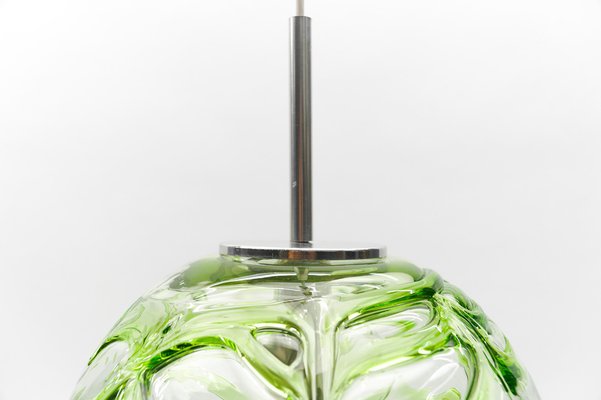 Green Murano Glass Ball Pendant Lamp from Doria Leuchten, 1960s-KQB-1742230