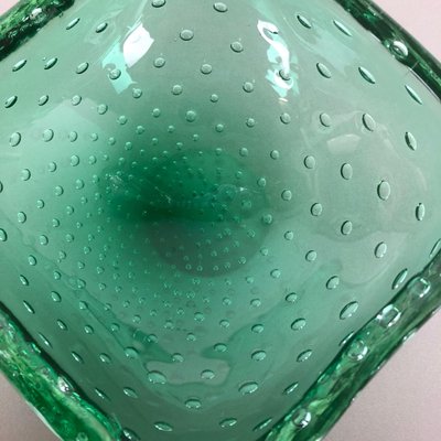 Green Murano Glass Bullicante Bowl or Ashtray, Italy, 1970s-QZ-1114564