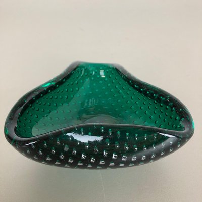 Green Murano Glass Bullicante Bowl or Ashtray, Italy, 1970s-QZ-1114561