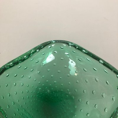 Green Murano Glass Bullicante Bowl or Ashtray, Italy, 1970s-QZ-1114564