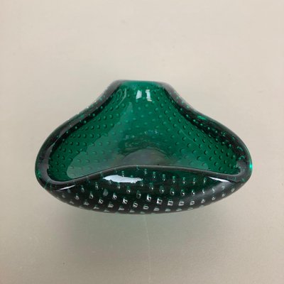 Green Murano Glass Bullicante Bowl or Ashtray, Italy, 1970s-QZ-1114561