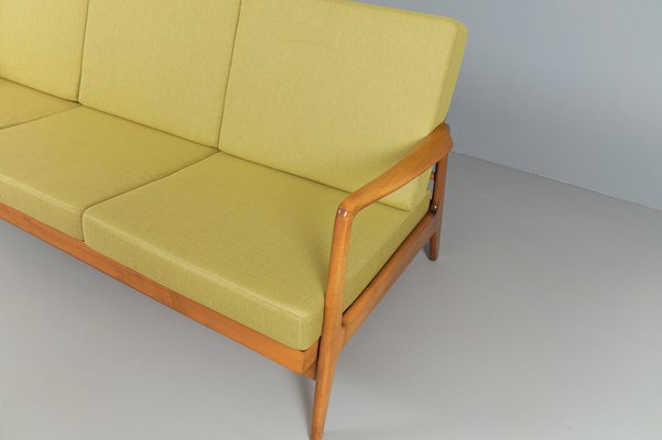 Green New Upholstery Adjustable Scandinavian Sofa, 1960s-KQB-1758431