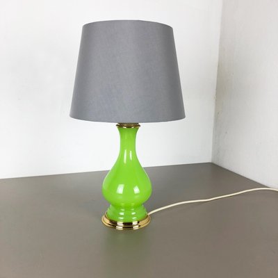 Green Opaline Murano Glass Table Light by Cenedese Vetri, 1960s-QZ-1143239