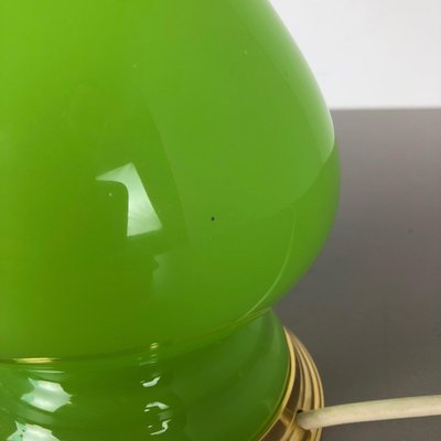 Green Opaline Murano Glass Table Light by Cenedese Vetri, 1960s-QZ-1143239