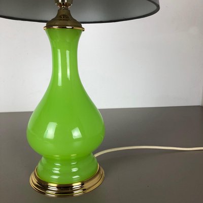 Green Opaline Murano Glass Table Light by Cenedese Vetri, 1960s-QZ-1143239