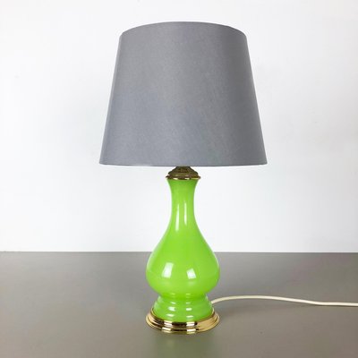 Green Opaline Murano Glass Table Light by Cenedese Vetri, 1960s-QZ-1143239