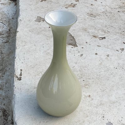 Green Opaline Vase, Italy, 1960s-UR-1065753