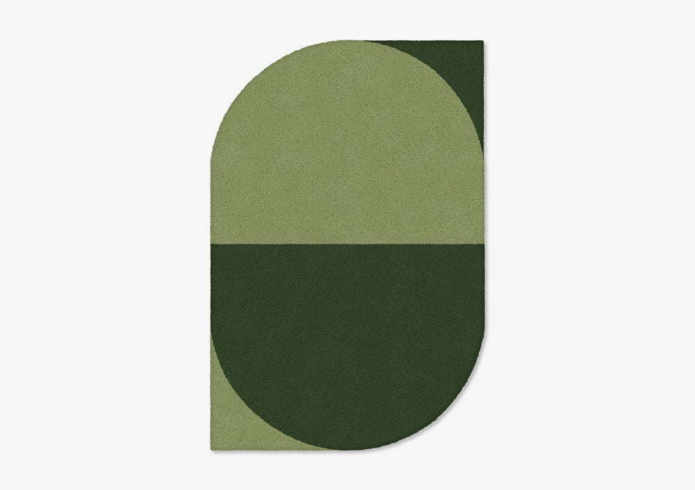 Green Oval Shape Out Rug from Marqqa