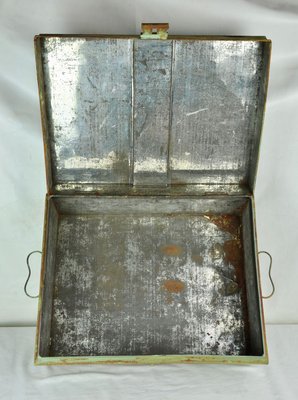 Green Painted Metal Box, 1970s-ROJ-626436