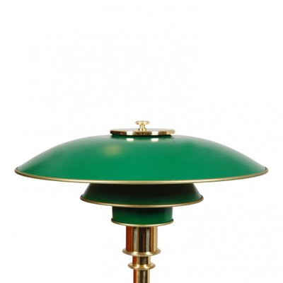 Green Ph-3/2 Table Lamp in Brass by Poul Henningsen for Louis Poulsen, 1970s-MTD-1400872