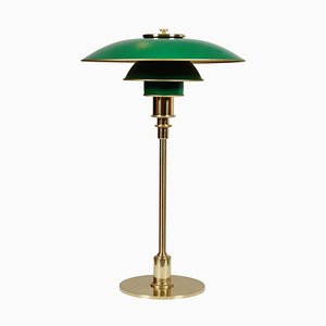 Green Ph-3/2 Table Lamp in Brass by Poul Henningsen for Louis Poulsen, 1970s-MTD-1400872