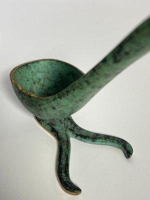 Green Pipe Holder in Patinated Bronze attributed to Walter Bosse, USA, 1960s-UR-1372239