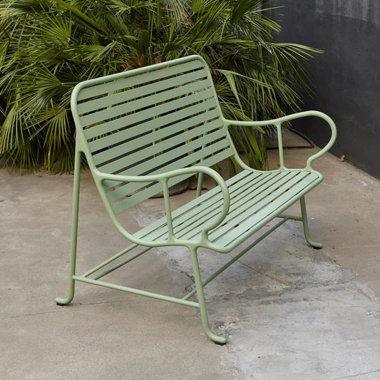 Green Sculptural Gardenias Outdoor Bench by Jaime Hayon