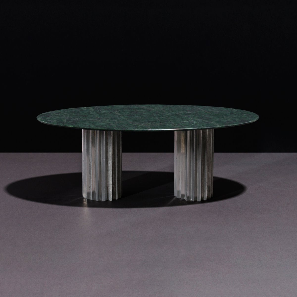 Green Serpentine Marble and Cast Aluminum Doris Dining Table by Fred & Juul