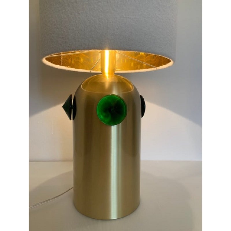 Green Studs Murano Glass Table Lamp by Simong