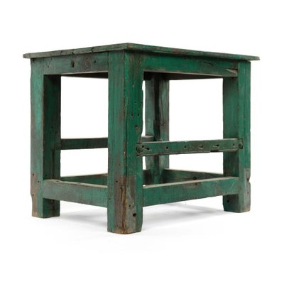 Green Table in Patinated Wood-NQ-624968