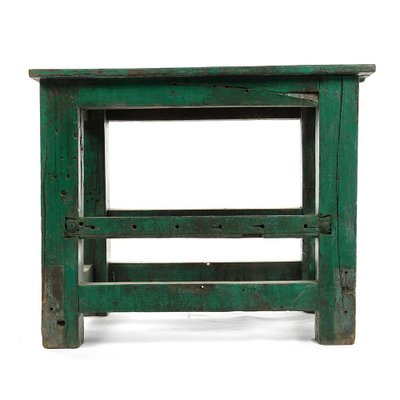 Green Table in Patinated Wood-NQ-624968