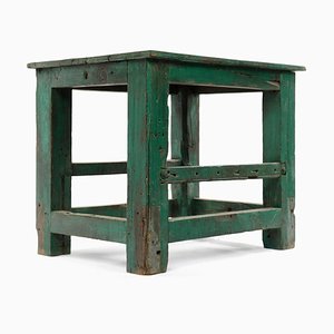 Green Table in Patinated Wood-NQ-624968