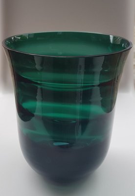 Green Vase with Wave Optics by Erich Jachmann for WMF, 1960s-QDP-843827