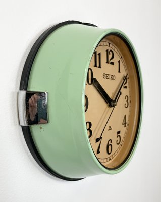 Green Wall Clock from Seiko Navy, 1970s-CGF-1169785