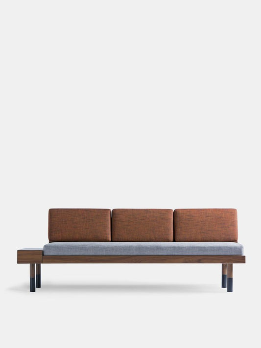 Grey and Brick Red Mid Sofa by Meghedi Simonian for Kann Design