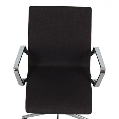 Grey Fabric and Chrome Frame Oxford Armchair by Arne Jacobsen-MTD-1400357