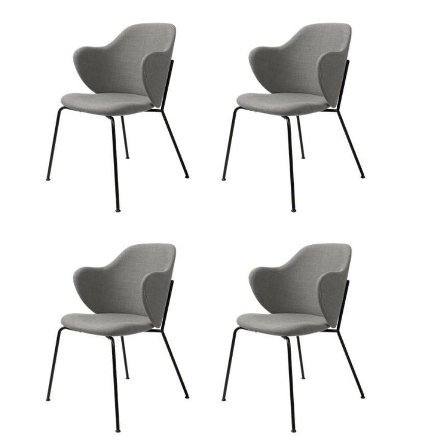 Grey Fiord Lassen Chairs by Lassen, Set of 4