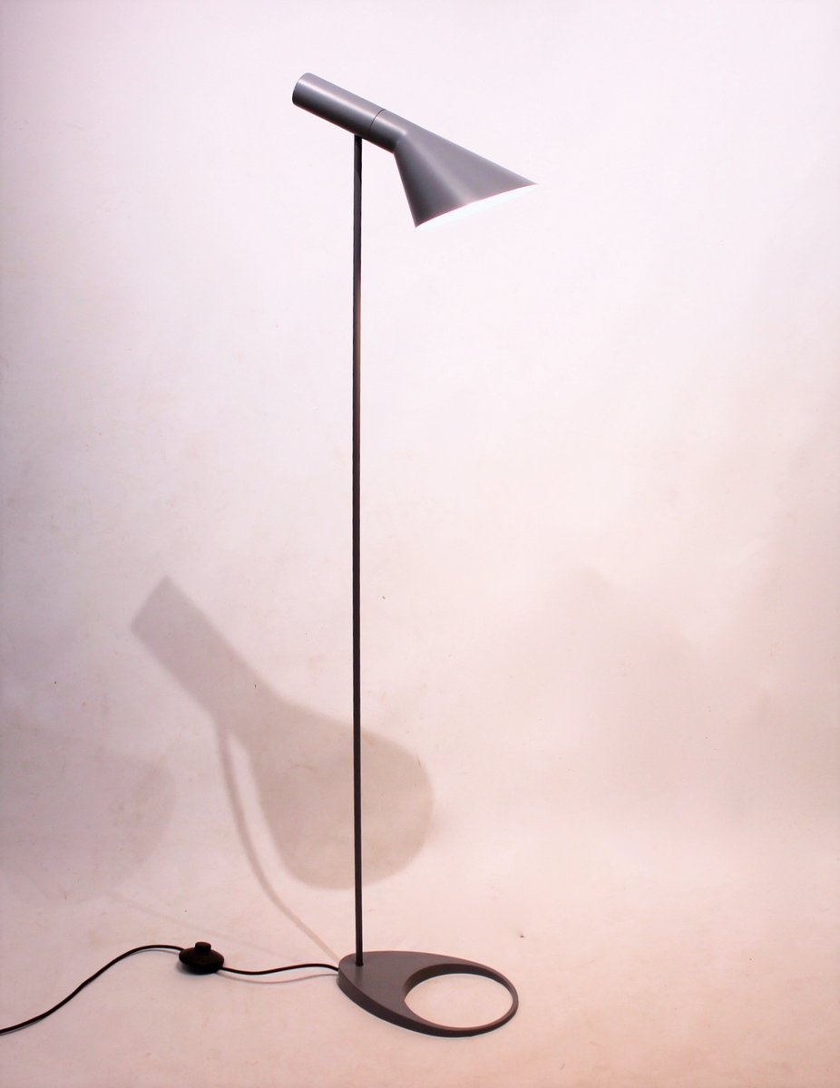 Grey Floor Lamp by Arne Jacobsen for Louis Poulsen, 1990s